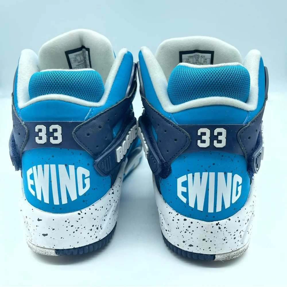 Patrick Ewing Shoes 10.5 Blue White Rogue Lace Up Athletic High Tops - Picture 8 of 13